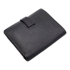 Hermes Bearn Compact Bifold Wallet Leather Black Silver — view 2