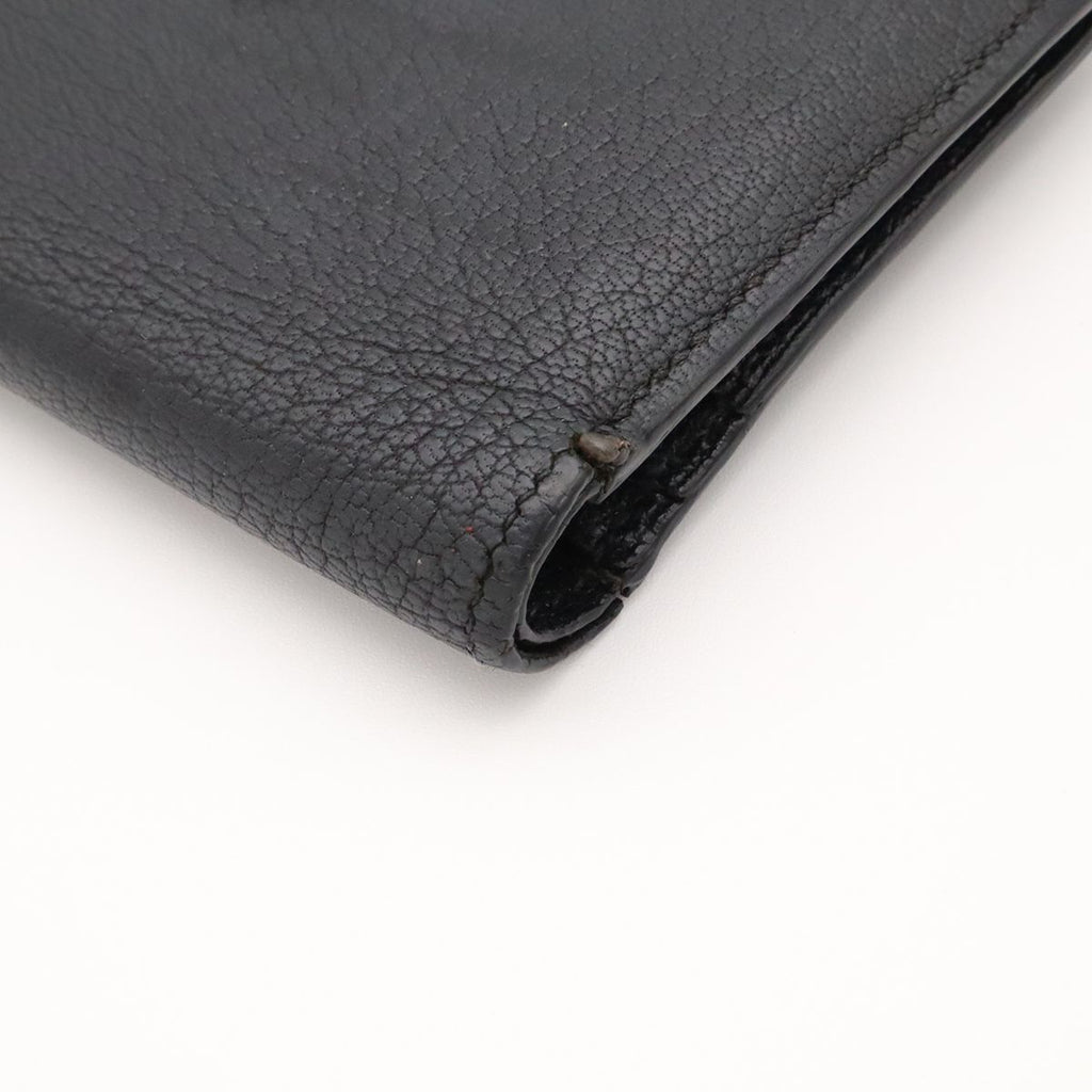 Hermes Bearn Compact Bifold Wallet Leather Black Silver — view 3