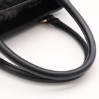 Prada 2-Way Shoulder Bag Crossbody Gathered Nylon Leather Nero Black Gold — view 4