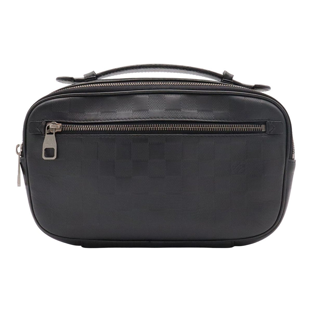 Louis Vuitton Damier Infini Ambler Belt Bag 2-Way Leather Onyx Black
