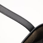 Saint Laurent Paris YSL Teddy Tote Bag Drawstring Leather Natural Black — view 4