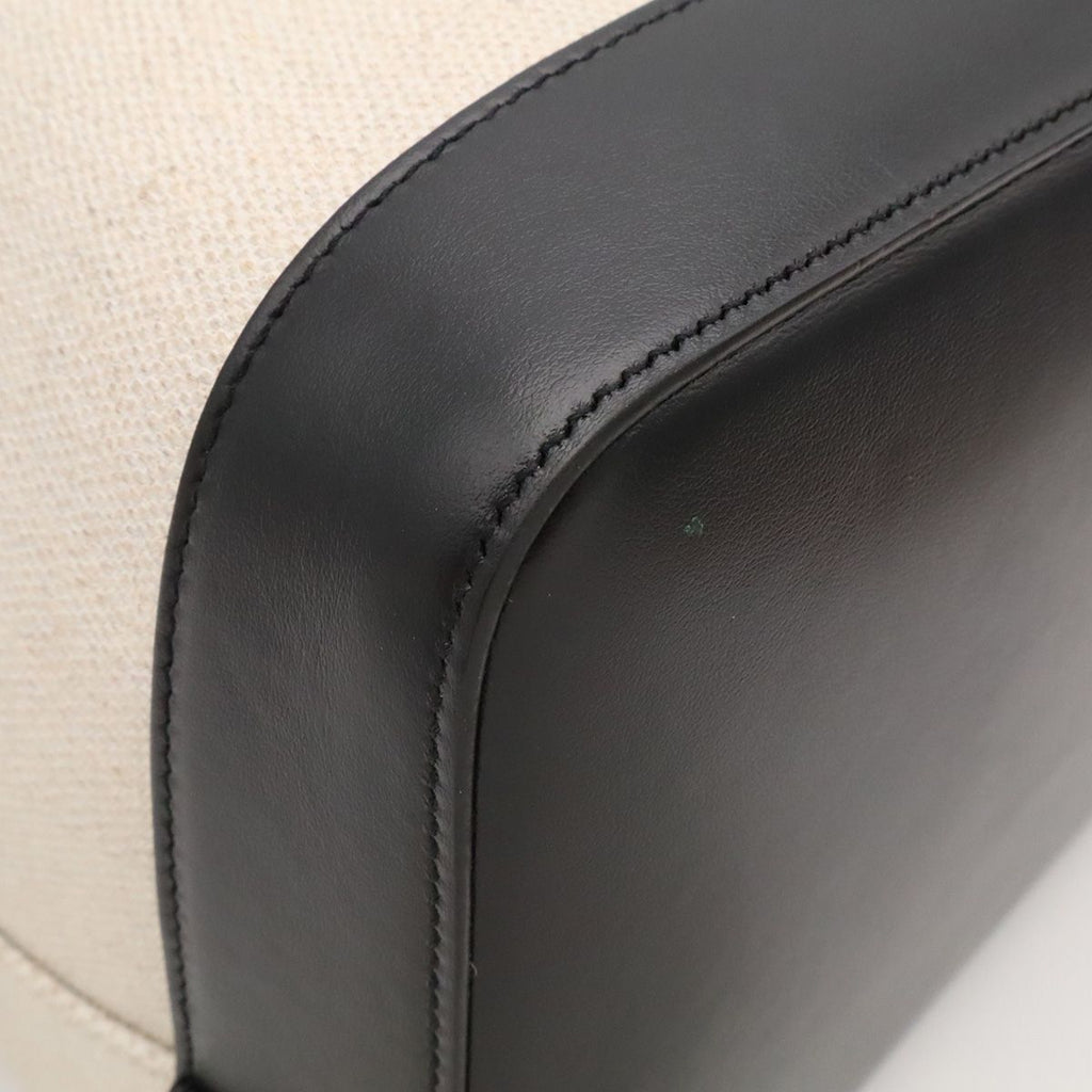 Saint Laurent Paris YSL Teddy Tote Bag Drawstring Leather Natural Black — view 3