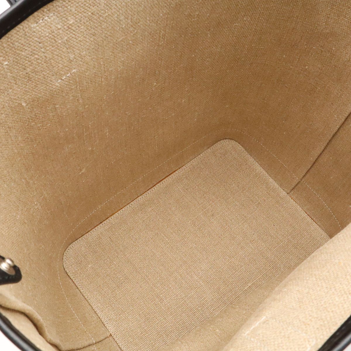 Saint Laurent Paris YSL Teddy Tote Bag Drawstring Leather Natural Black — view 8