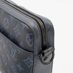 Louis Vuitton Monogram Shadow Duo Messenger Shoulder Bag Navy Blue Coin — view 6