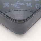 Louis Vuitton Monogram Shadow Duo Messenger Shoulder Bag Navy Blue Coin — view 3