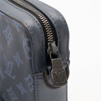 Louis Vuitton Monogram Shadow Duo Messenger Shoulder Bag Navy Blue Coin — view 5