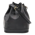 Louis Vuitton Epi Noe Shoulder Bag Drawstring Noir Black Gold