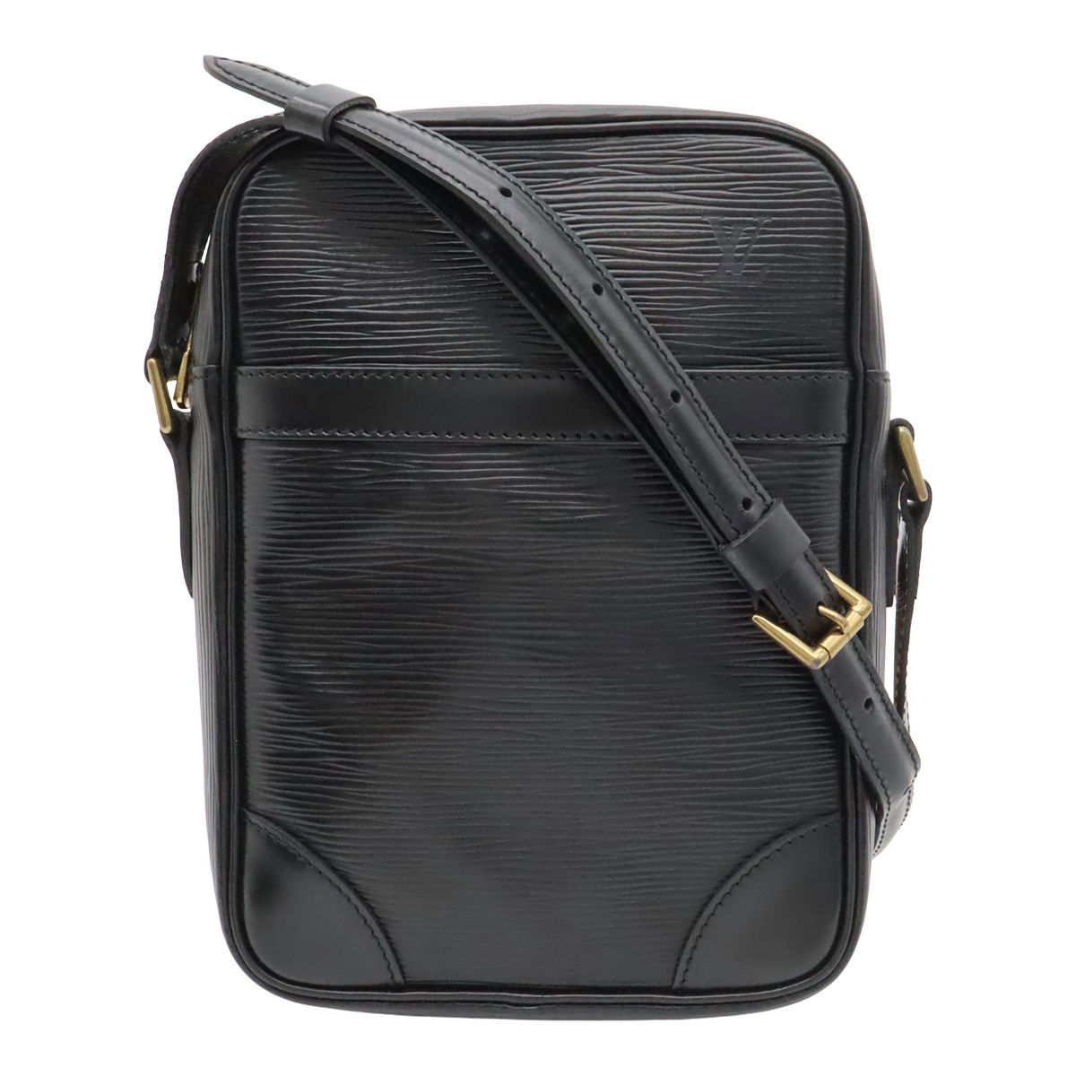 Louis Vuitton Epi Danube Shoulder Bag Pochette Crossbody Leather Noir Black