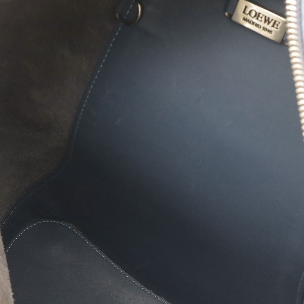 Loewe Anton Sling Belt Bag Crossbody Leather Blue Silver — view 7