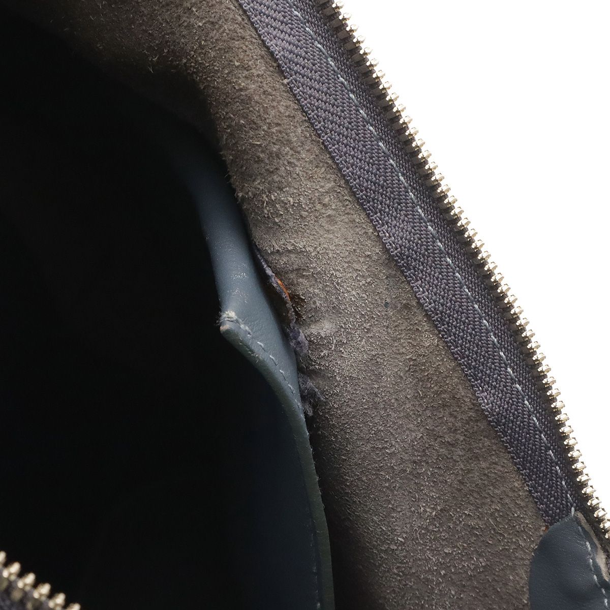 Loewe Anton Sling Belt Bag Crossbody Leather Blue Silver — view 8