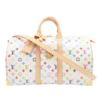 Louis Vuitton LV x Takashi Murakami Monogram Multicolor Keepall Bandouliere 45