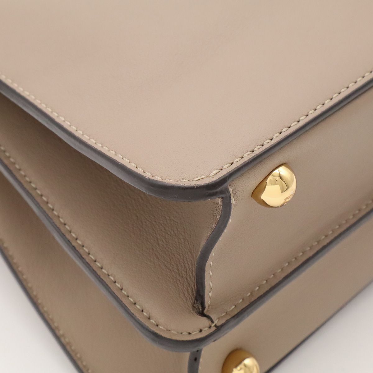 Fendi Peekaboo ISeeU Small Mini Bag 2-Way Leather Dove Gray Greige — view 3