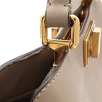 Fendi Peekaboo ISeeU Small Mini Bag 2-Way Leather Dove Gray Greige — view 7