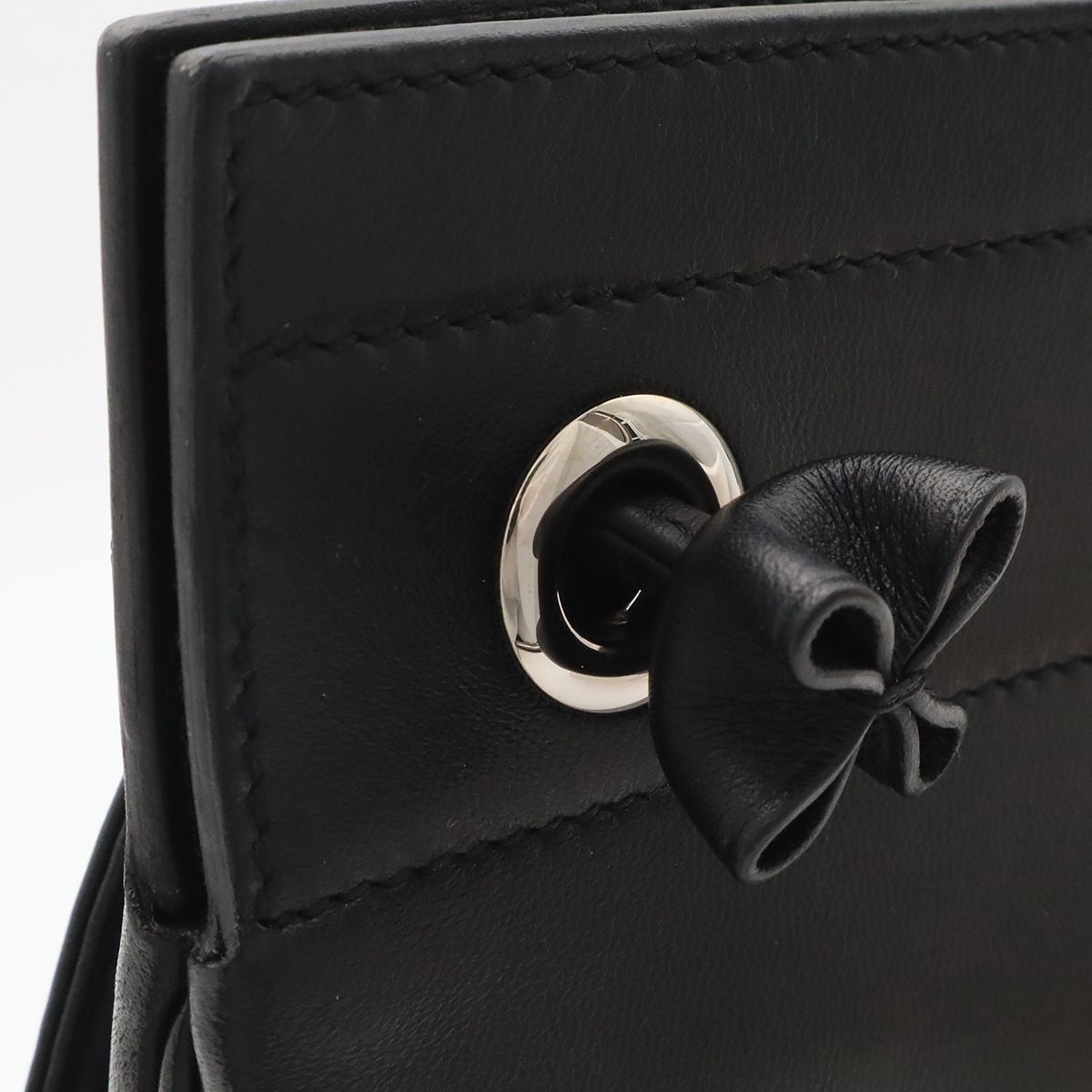 Hermes Sac Aline Mini Shoulder Bag Pochette Crossbody Veau Swift Black — view 5