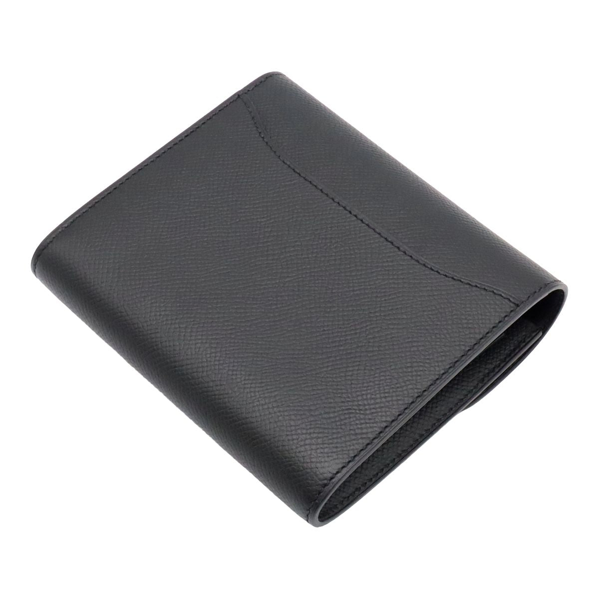 Hermes Constance Compact Wallet Bifold Veau Epsom Black Gold — view 2