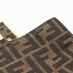 Fendi Zucca Pattern FF Motif Bucket Small 2-Way Shoulder Bag Nylon Canvas Khaki — view 7