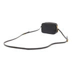Prada Saffiano Shoulder Bag Pochette 2-Way Pouch Case Leather Nero Black Gold — view 2