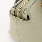 Fendi by the Way Mini Logo Embroidery Mini Bag 2-Way Pochette Canvas Light Green — view 7