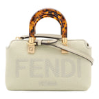 Fendi by the Way Mini Logo Embroidery Mini Bag 2-Way Pochette Canvas Light Green