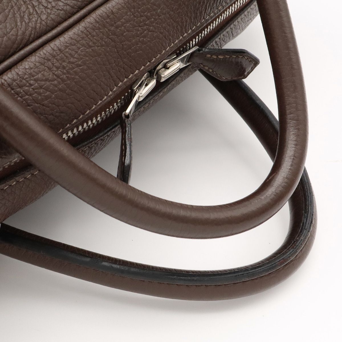 Hermes Steve Besace 35 Shoulder Bag Crossbody Taurillon Clemence Leather Brown — view 4