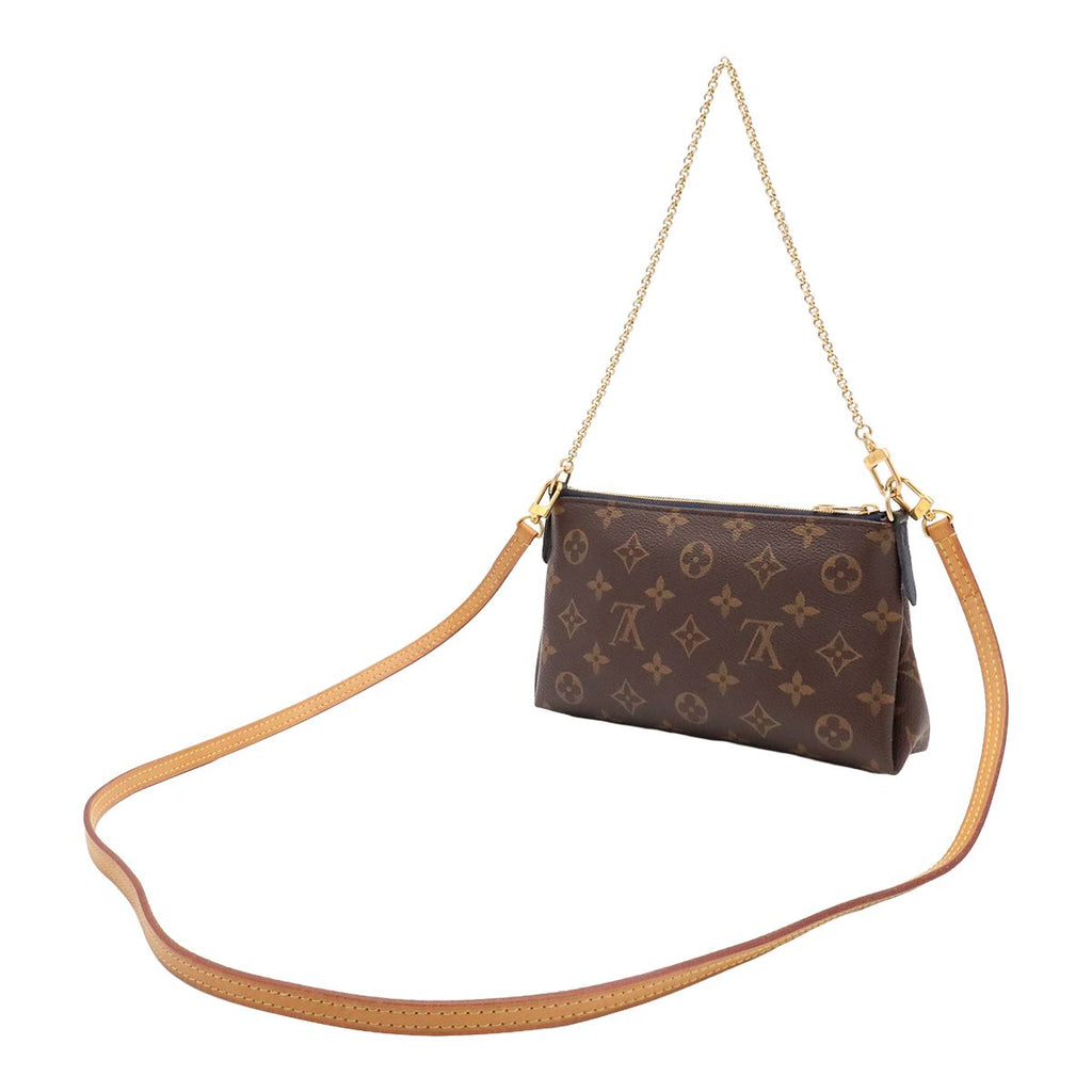 Louis Vuitton Monogram Pallas Clutch Shoulder Bag Chain 2-Way Blue Marine — view 2