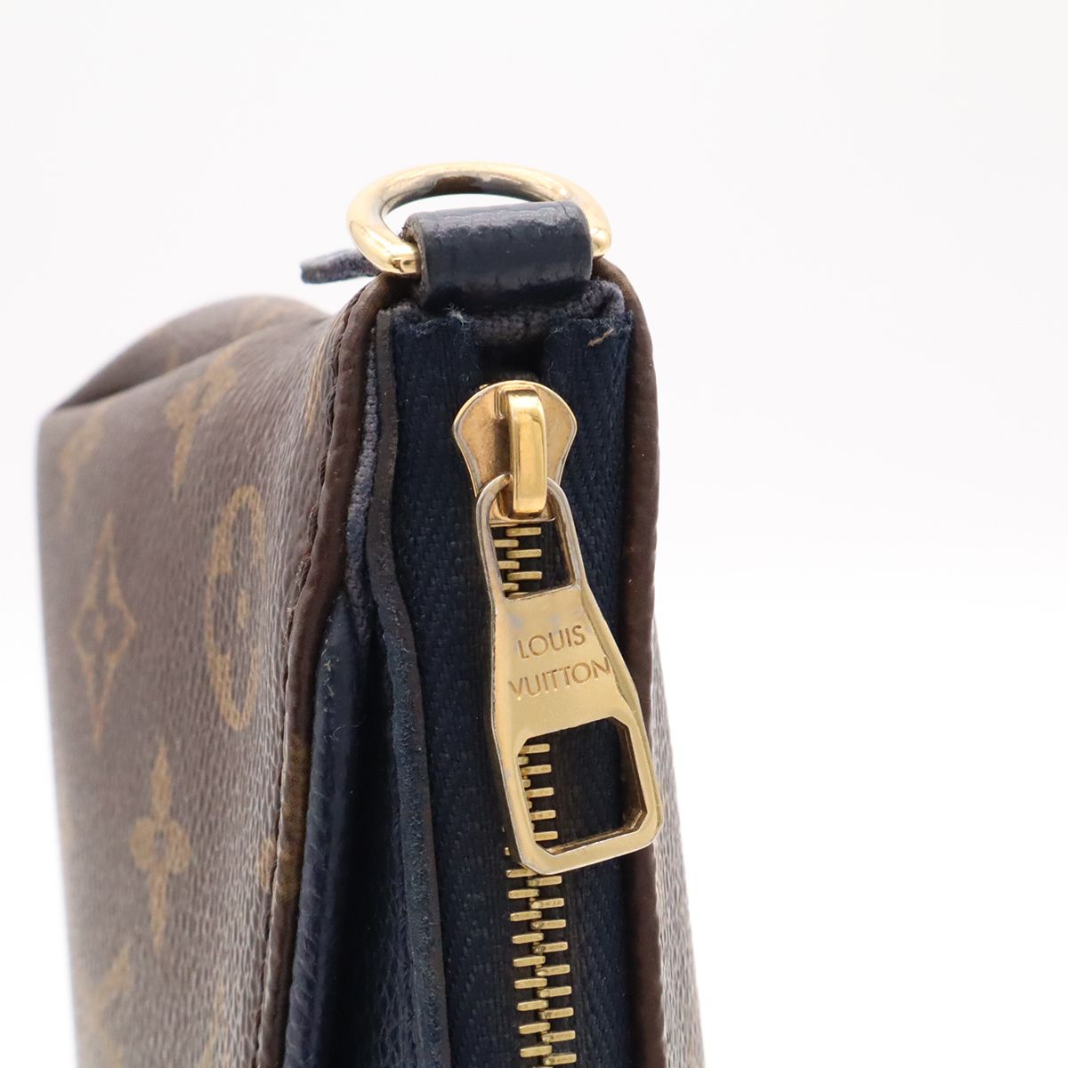 Louis Vuitton Monogram Pallas Clutch Shoulder Bag Chain 2-Way Blue Marine — view 6