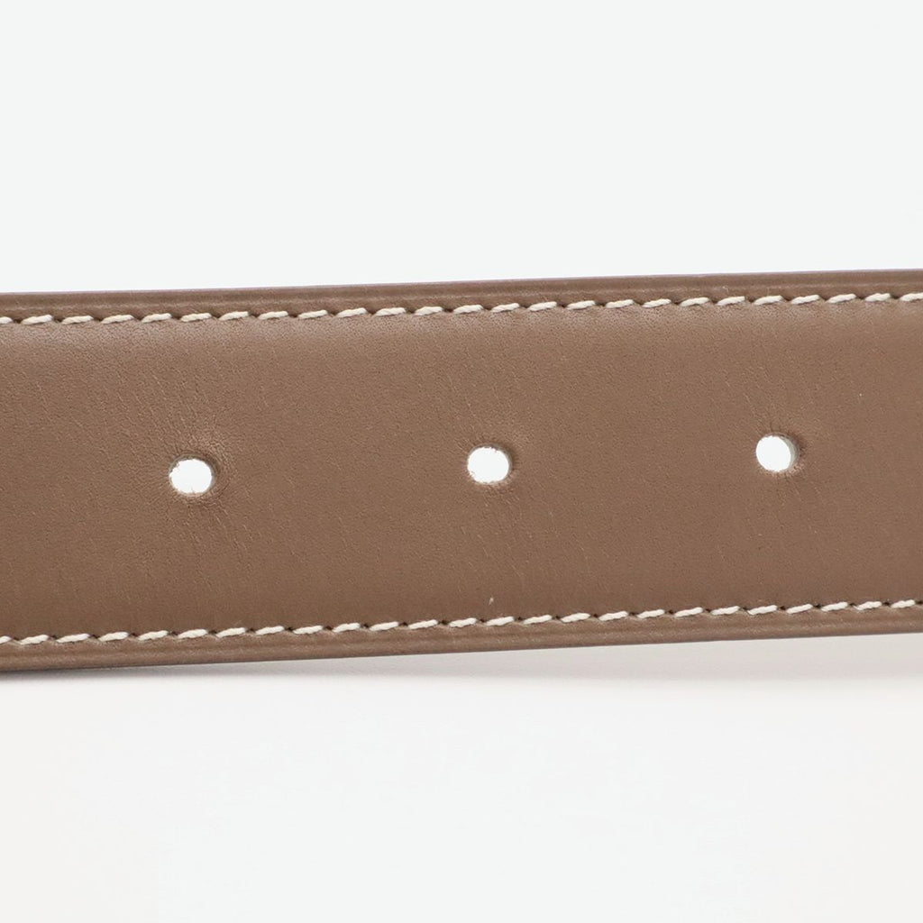 Hermes H Belt H Buckle Reversible Box Calf Veau Swift Etoupe Greige Off White — view 5