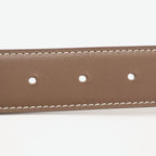 Hermes H Belt H Buckle Reversible Box Calf Veau Swift Etoupe Greige Off White — view 5