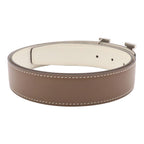 Hermes H Belt H Buckle Reversible Box Calf Veau Swift Etoupe Greige Off White — view 2