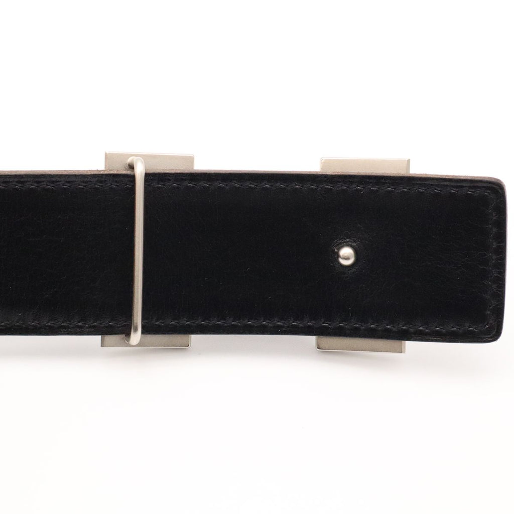 Hermes H Belt H Buckle Constance Reversible Togo Box Calf Brown Black Silver 80 — view 4