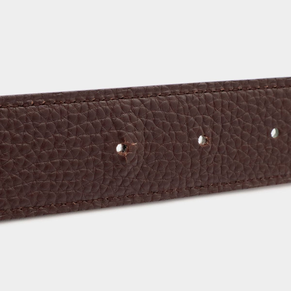 Hermes H Belt H Buckle Constance Reversible Togo Box Calf Brown Black Silver 80 — view 5