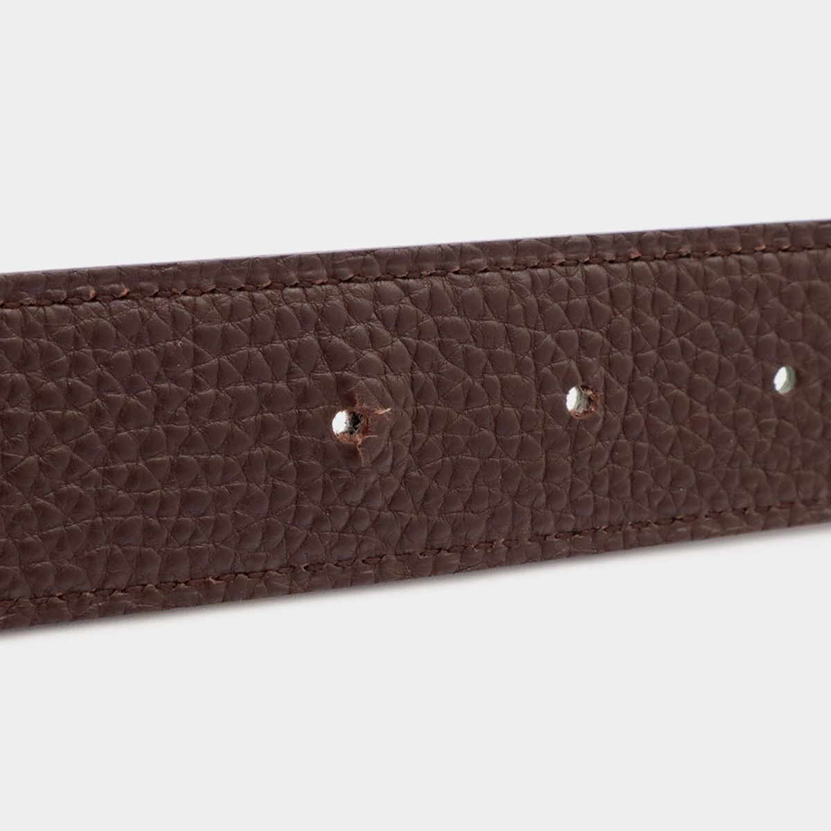 Hermes H Belt H Buckle Constance Reversible Togo Box Calf Brown Black Silver 80 — view 5