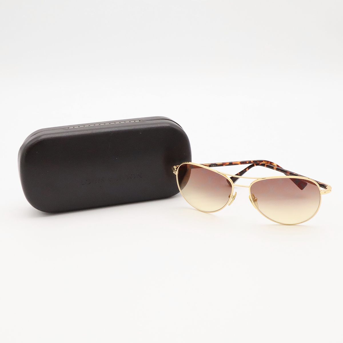 Louis Vuitton Sunglasses Conspiration Pilot Teardrop Brown Gradation Marble — view 7