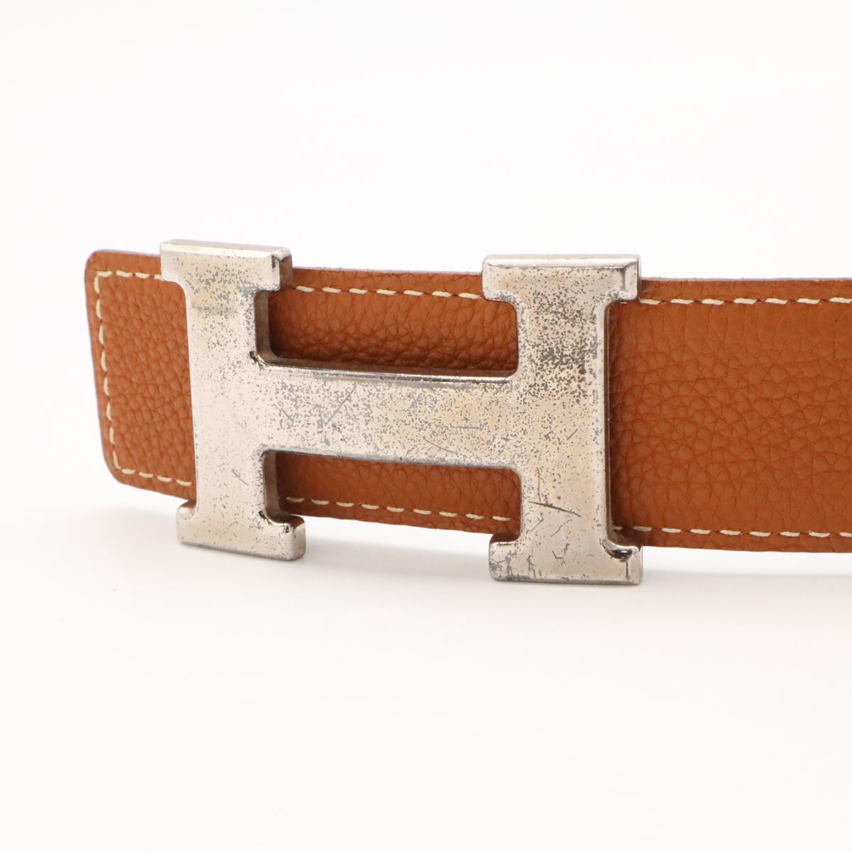 Hermes H Belt H Buckle Constance Reversible Togo Box Calf Brown Black Silver 80 — view 3