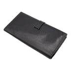 Hermes Bearn Dupri Wallet Trifold Box Calf Leather Black Silver — view 2