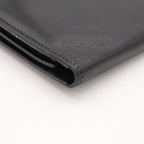 Hermes Bearn Dupri Wallet Trifold Box Calf Leather Black Silver — view 3