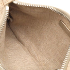 Prada Logo Pouch Party Mini Bag Jute Beige Silver — view 6
