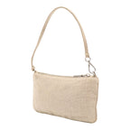 Prada Logo Pouch Party Mini Bag Jute Beige Silver — view 2