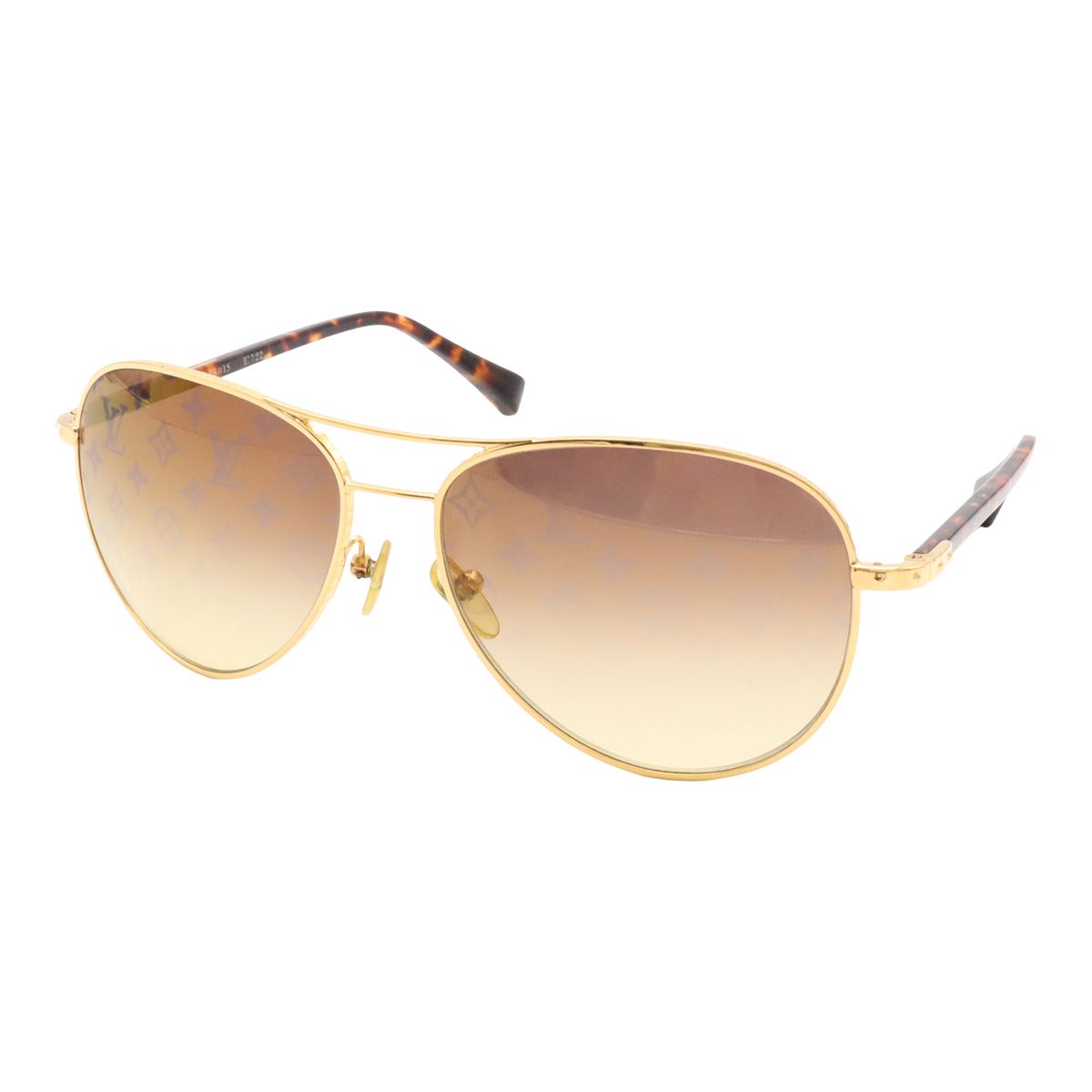 Louis Vuitton Sunglasses Conspiration Pilot Teardrop Brown Gradation Marble
