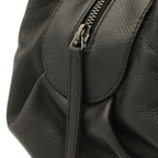 Chanel Choco Bar Boston Bag Shoulder Caviar Leather Black Silver — view 6