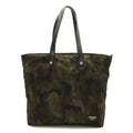 Prada Triangle Logo Tote Bag Shoulder Camouflage Pattern Nylon Leather Mimetico