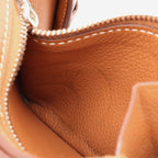 Hermes H Sellier Compact Wallet Bifold Evercolor Leather Gold Brown — view 8