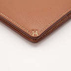 Hermes H Sellier Compact Wallet Bifold Evercolor Leather Gold Brown — view 3