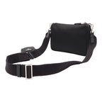 Prada Re-Nylon Triangle Logo Shoulder Bag 2-Way Clutch Nylon Leather Nero Black — view 2