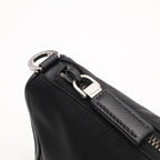 Prada Re-Nylon Triangle Logo Shoulder Bag 2-Way Clutch Nylon Leather Nero Black — view 5