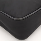 Prada Re-Nylon Triangle Logo Shoulder Bag 2-Way Clutch Nylon Leather Nero Black — view 3