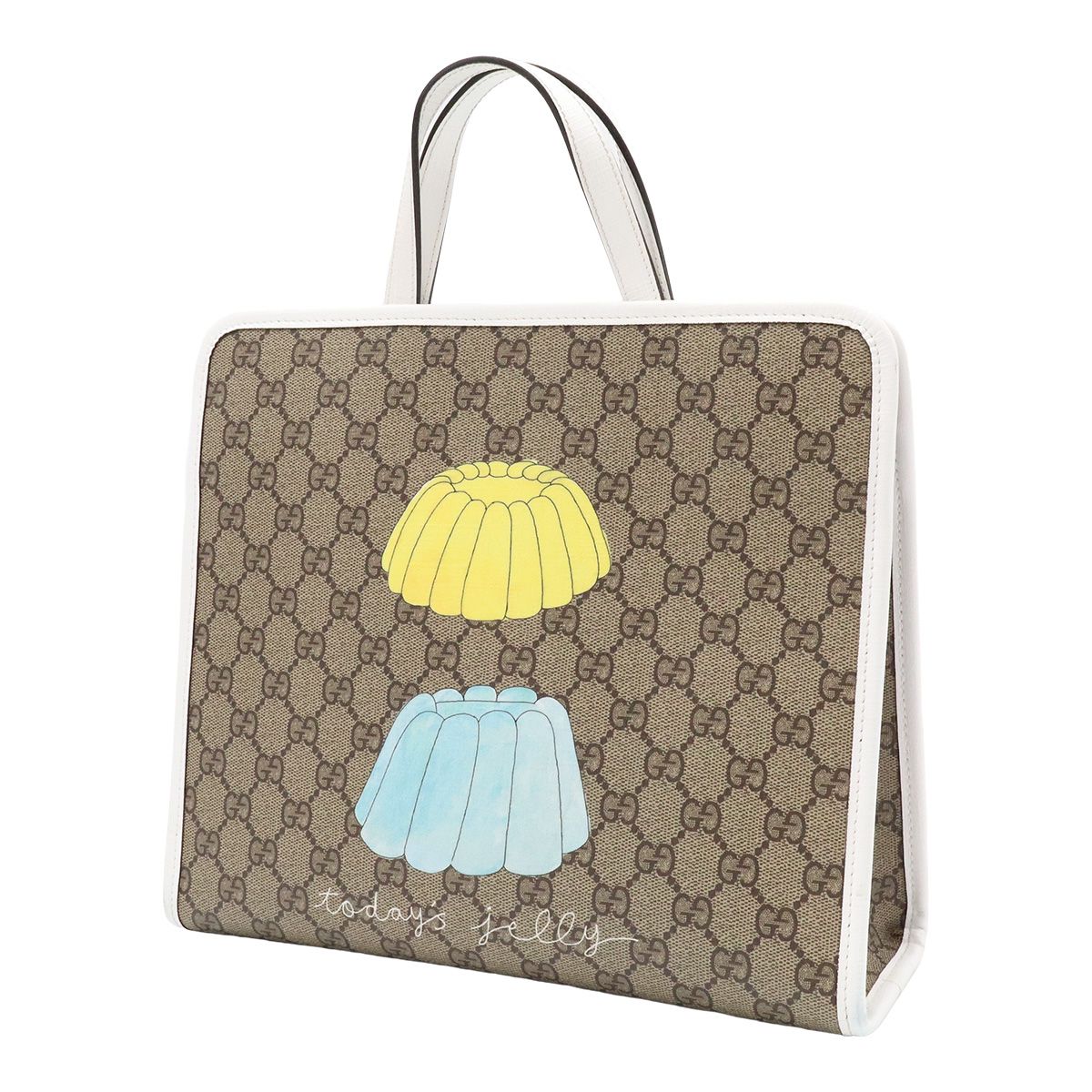 Gucci Children's GG Supreme Naon Jeong Chonna on Collaboration Cat Tote Beige — view 2