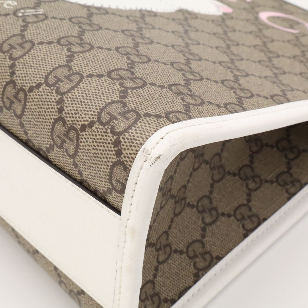 Gucci Children's GG Supreme Naon Jeong Chonna on Collaboration Cat Tote Beige — view 3