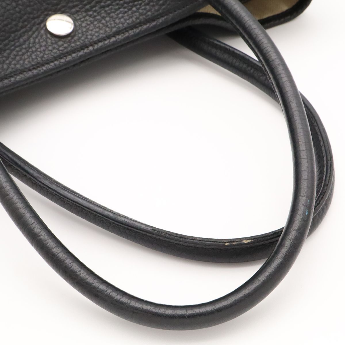 Hermes Garden Party PM Tote Bag Leather Black Silver — view 4