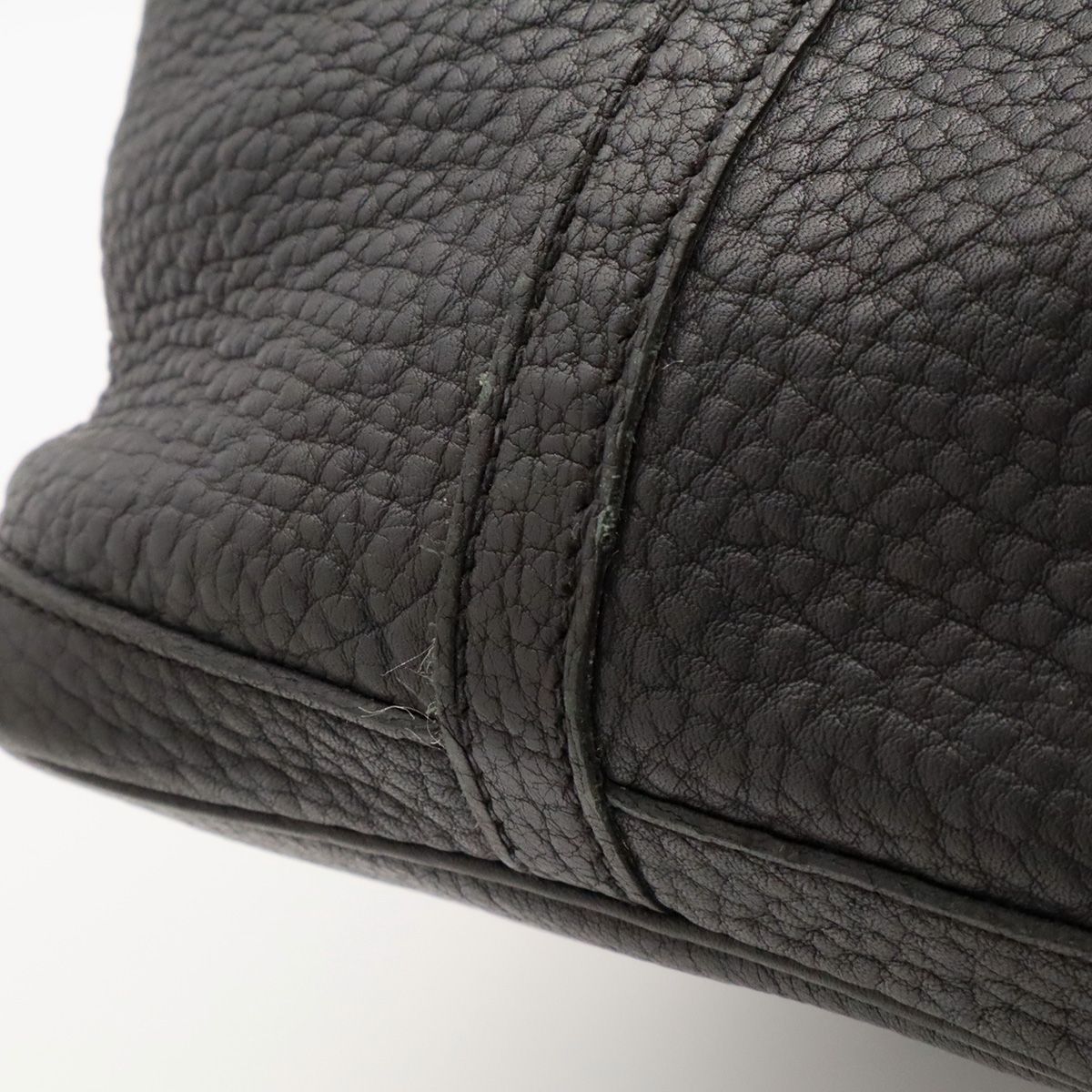Hermes Garden Party PM Tote Bag Leather Black Silver — view 6